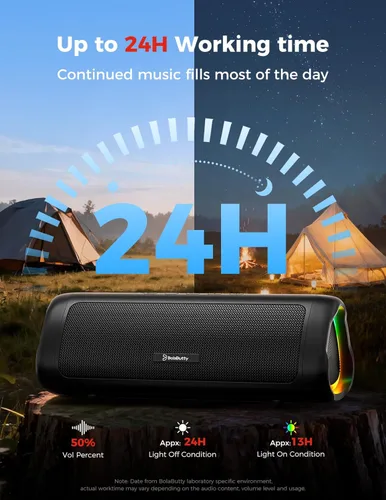 Miniatura 5 de Altavoz Bluetooth, sonido HD de 20 W, inalámbrico portátil, IPX5 impermeable, hasta 24 horas de reproducción, TWS, para hogar, fiesta, exterior