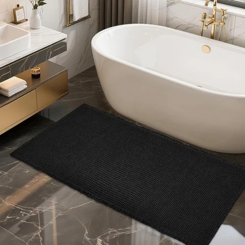 Miniatura 23 de ZALL - Tapete de baño de punto gofre beige, súper absorbente, antideslizante, color crema, 18 x 30 pulgadas, lavable a máquina, ultra suave