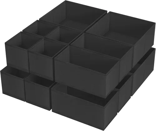 Miniatura 19 de Criusia Organizador de cajones de ropa, paquete de 8 organizadores de cajones de ropa interior, organizadores plegables de armario y divisores