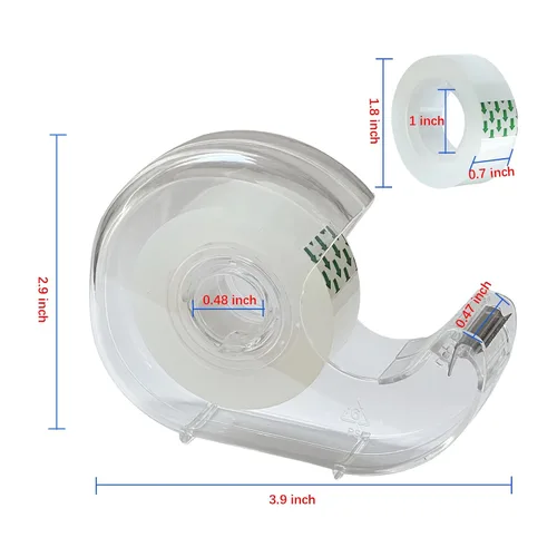 Miniatura 2 de Cinta transparente de oficina con dispensador de fácil corte y diseño recargable, 3/4 pulgadas de ancho, paquete de 16 rollos Adhesivo fuerte