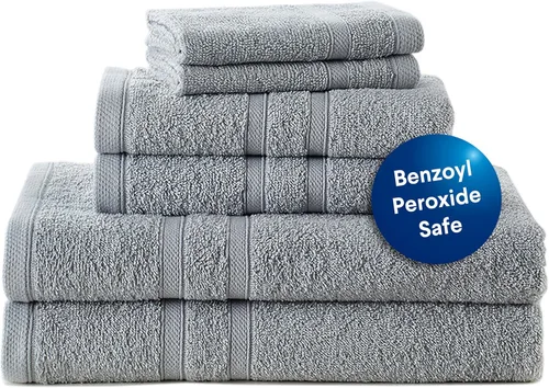 Miniatura 18 de CLOROX Toallitas de baño 100% algodón aptas para usar blanqueador, de secado rápido (12" x 12"), altamente absorbentes, suaves y ligeras, ideales