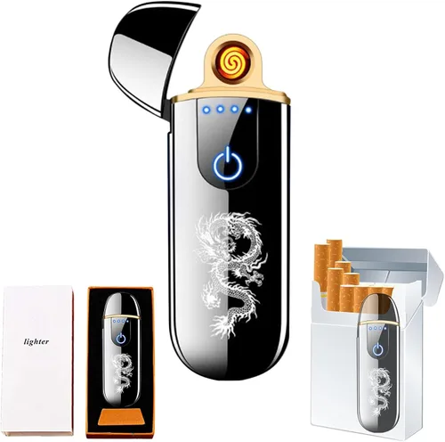 Miniatura 9 de Encendedor eléctrico, encendedor electrónico inteligente, mini encendedor recargable por USB, encendido táctil, resistente al viento, encendedor sin