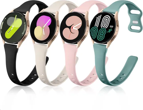 Miniatura 10 de GEAK Compatible con Samsung Galaxy Watch 7 Banda de 40mm 44mm/Ultra 47mm, Samsung Watch 6/5/4, Banda de silicona suave y delgada de 20mm