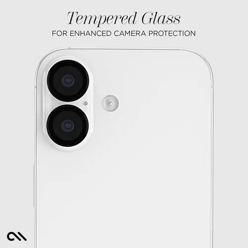 Miniatura 5 de Case-Mate Protector de lente de cámara con anillos negros de aluminio para iPhone 17, doble vidrio templado, antiarañazos, visión Ultra HD con toma