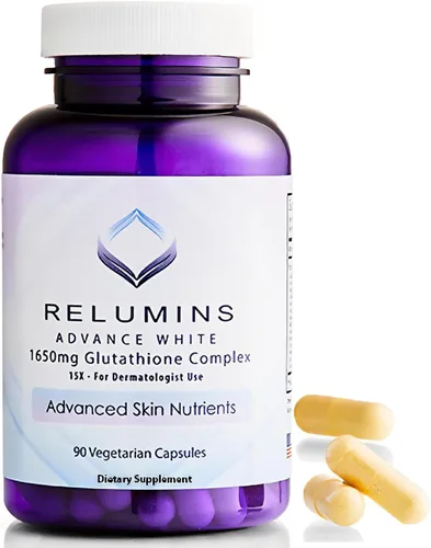 Relumins Complejo de L-glutatión de 1650 mg – Soporte antioxidante con ácido alfa lipoico, NAC, L-metionina y vitamina E para la salud de la piel,
