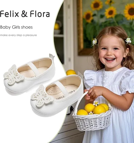 Miniatura 253 de Felix & Flora Zapatos de bebé de suela suave - Zapatos de bebé para caminar, mocasines, suela de goma, zapatos de cuna