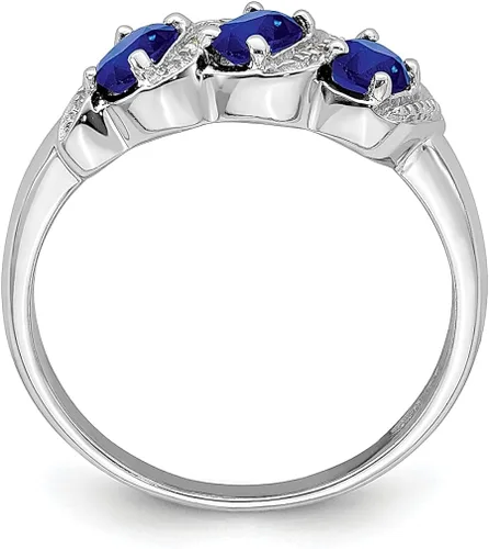 Miniatura 2 de 925 Sterling Silver Sapphire Diamond Ring Stone Gemstone Fine Jewelry For Women Gifts For Her