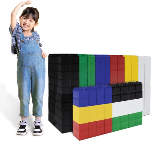 BiggoBlocks Bloques de construcción grandes para niños de 3 a 8 años – Juego Mega de 288 piezas – Juguete STEM para interiores y exteriores para