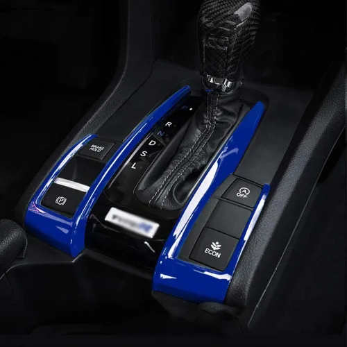 Miniatura 9 de XITER Panel de engranajes de fibra de carbono y plástico ABS, decoración de caja de cambios, accesorios para Honda 10th Civic 2016 2017 2018 2019