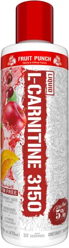 Miniatura 10 de 5% Nutrition Rich Piana Liquid L-Carnitine 3150 Mezcla premium de 4 fuentes + GBB, la súper carnitina (frambuesa azul)
