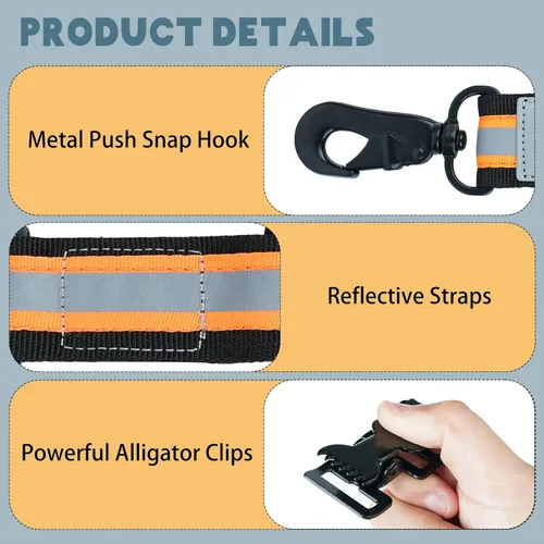 Miniatura 3 de KUNN Clips para Guantes de Bombero de Doble Extremo con Patrón Creativo, Soportes para Guantes de Trabajo de Alta Resistencia, Regalo para Bomberos