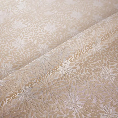 BAWHO Mooie Jacquard Zijden Satijnen Garen Geverfde Stof Elegante Kleine Bladeren Patroon Ambachtelijke Doek Voor Het Maken Van Jassen, Korte