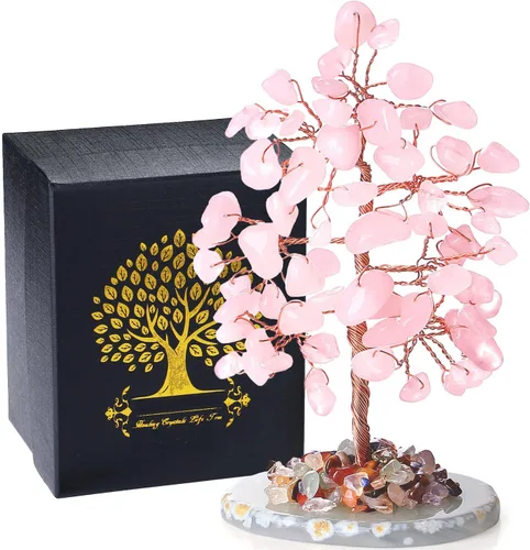 Miniatura 10 de QINJIEJIE Árbol de la vida de obsidiana negra curativa, piedra natural, piedra preciosa para habitación, oficina, escritorio, base de ágata, alambre
