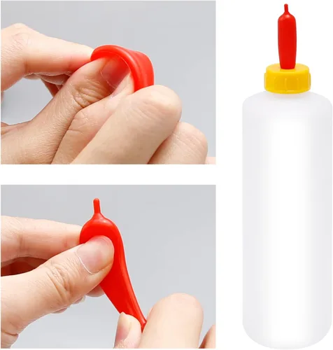 Miniatura 5 de Paquete de 5 biberones de 16.9 fl oz de boca pequeña para ganado con 10 tetinas de silicona suave para corderos, cabras y terneros, kit esencial
