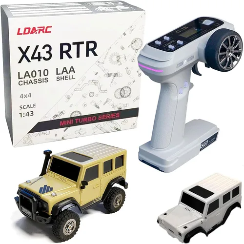 LDARC 1:43 Escala Mini RC Crawler RTR RC Camión de Roca 4x4 2.4GHZ Grado de Pasatiempo Control Remoto Modelo de Vehículo RC Buggy, Viene con una