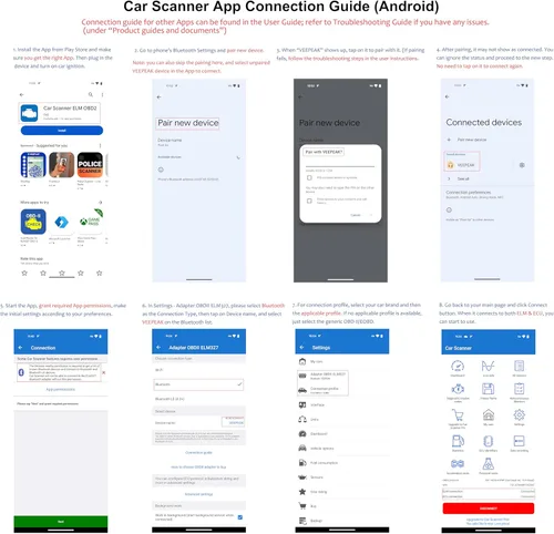 Miniatura 8 de Veepeak OBDCheck BLE+ Bluetooth OBD II escáner para iOS y Android, lector de código de motor de verificación de coche, herramienta de escaneo