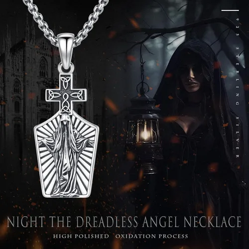 Miniatura 176 de Collar con colgante de plata de ley 925 con medalla de San Patrón, joyería religiosa para hombres y mujeres, con cadena de acero inoxidable 316L