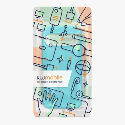 Miniatura 535 de kwmobile Funda Compatible con Google Pixel 6 Pro - Funda de teléfono de silicona TPU con acabado suave - Azul Arrecife