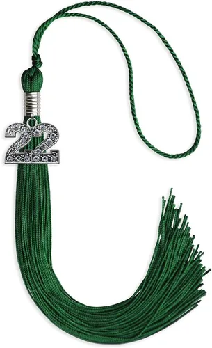 Miniatura 21 de Endea Graduation Borla de un solo color con dije de plata brillante (oro antiguo, 2022)