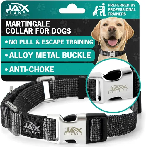 Miniatura 12 de Collar Martingale para perros, collar de entrenamiento para perros sin tirones y antideslizante, nailon resistente para caminar activamente, hebilla