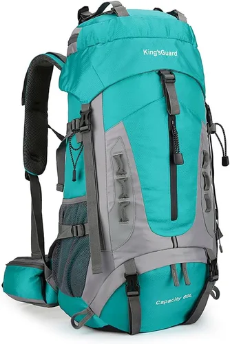 Miniatura 8 de King'sGuard Mochila de senderismo de 60 L para hombres y mujeres, mochila ligera para acampar y senderismo con cubierta para la lluvia, mochila