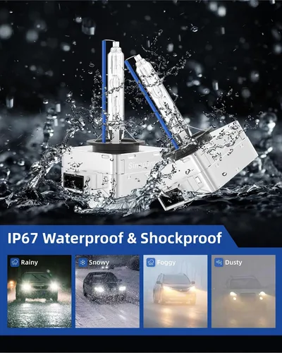 Miniatura 6 de Sinoparcel Bombilla HID de xenón D1S/D1R para faros delanteros – 8000 K 35 W haz alto y bajo 66144 66140 85140 85415, etc. Luces de repuesto