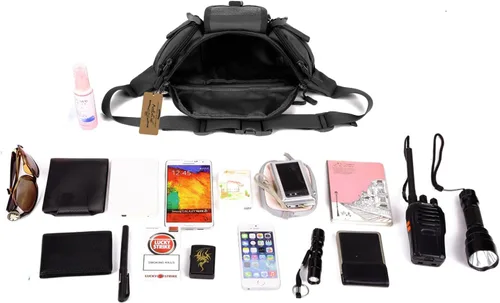 Miniatura 4 de ArcEnCiel resistente al agua Táctico Cinturón de cadera Cintura Pack Bolsa Fanny Militar Packs Bolsa para senderismo escalada al aire libre Bumbag