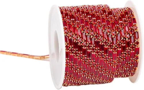Miniatura 35 de KAOYOO 10 yardas de diamantes de imitación de circón de 0.079 pulgadas para manualidades de costura, decoración de bricolaje