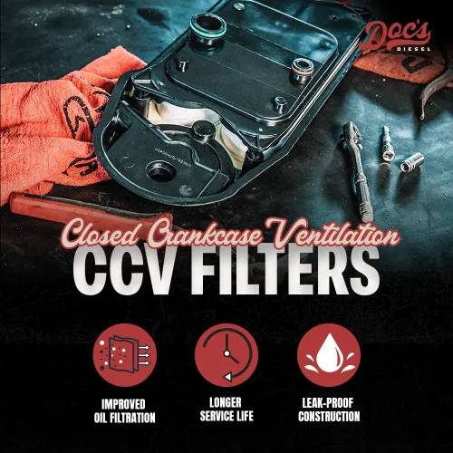 Miniatura 3 de Doc's Diesel Filtro CCV D804418 Compatible con RAM 6.7L Cummins 2500, 3500, 4500, 5500 2007.5+ Sustituye a CV52001