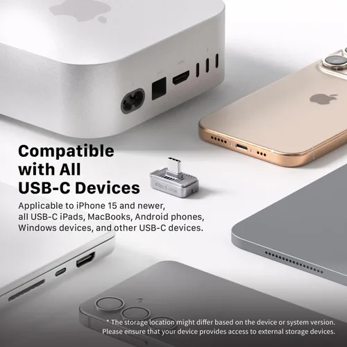 Miniatura 8 de ADAM elements SSD Flash Drive - iKlips S USB-C Nano Touch Fingerprint SSD de 256 GB para iPhone Serie 15/16/17