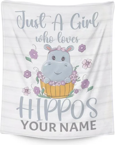 Miniatura 15 de Regalos de manta de hipopótamo, 76x102 cm Manta de hipopótamo suave de franela, regalos cálidos y ligeros de hipopótamo para niñas y niños