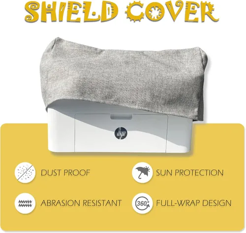 Miniatura 5 de Funda protectora contra el polvo de la impresora compatible con HP DeskJet 3755, aspecto de lino, tela antiestática, decoración de arpillera