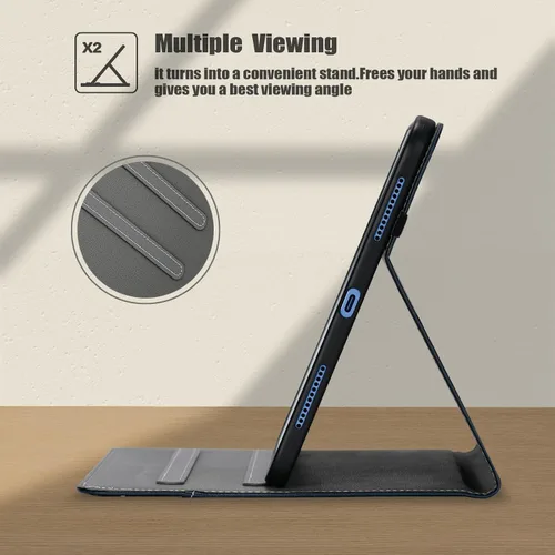 Miniatura 9 de HFcoupe Funda para iPad A16 de 11ª generación de 11 pulgadas 2025, estilo libro para iPad Gen 10 2022 de 10.9 pulgadas, funda protectora
