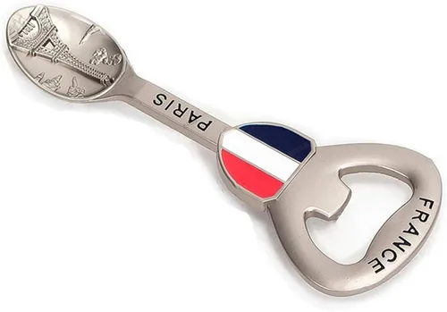 Miniatura 3 de Recuerdos de viaje Sopa cuchara forma abrebotellas abrebotellas, imán de refrigerador Francia París aleación de zinc abrebotellas de cerveza