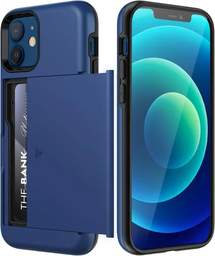 Miniatura 10 de JETech Funda tipo cartera para iPhone 12/12 Pro de 6.1 pulgadas con tarjetero, cubierta protectora a prueba de golpes de doble capa, ranura oculta