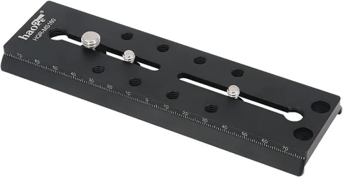 Haoge Placa de liberación rápida deslizante larga de conexión rápida de 6.299 in para Manfrotto MVH500AH MVH500A MVH502AH MVH502A 501HDV 503HDV