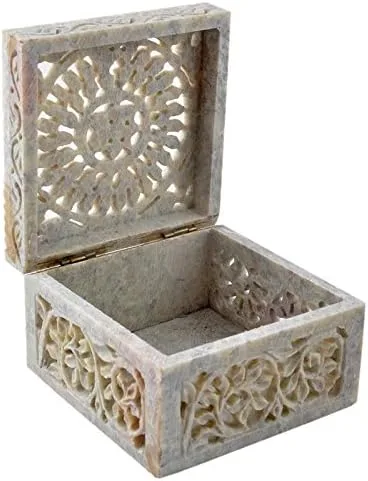 Miniatura 4 de Hashcart Joyero tallado a mano Caja decorativa para baratijas Caja de recuerdo Aniversario, regalos de inauguración de la casa para mujeres Caja