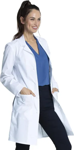 Miniatura 8 de Cherokee White Lab Coat for Men or Women with 3 Pockets and Center back length 38" CK460