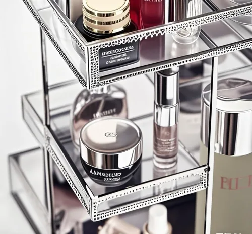 Miniatura 6 de Organizador de cosméticos de rotación de 360 grados - Almacenamiento premium de maquillaje con base giratoria, almacenamiento de cosméticos