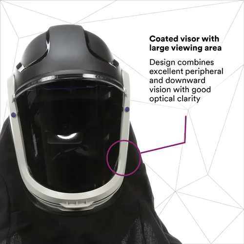 Miniatura 3 de 3M PAPR, Casco Respiratorio Versaflo M-407, Para Respiradores Purificadores de Aire Motorizados, Visera de Policarbonato Recubierto Premium