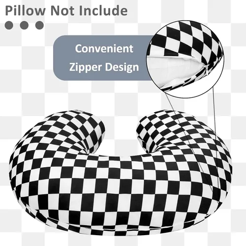 Miniatura 3 de DILIMI Paquete de 2 fundas de almohada de lactancia, funda elástica extraíble para almohadas de lactancia, funda ultra suave y cómoda para bebés