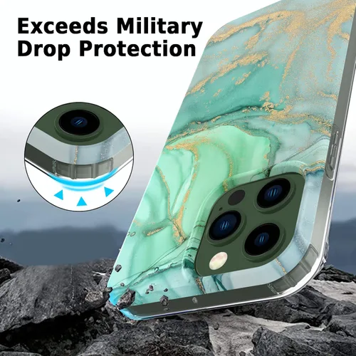 Miniatura 4 de ANNSD Funda para iPhone 13 Pro Max, con protector de pantalla, protector de lente de cámara y soporte de anillo, funda protectora de cuerpo completo