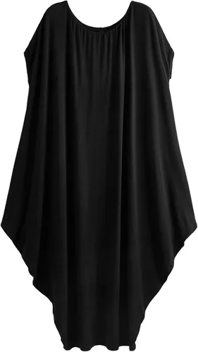 Miniatura 6 de Verdusa Vestido largo para mujer, con cuello estilo bote amplio, de gran tamaño, caftán, con manga murciélago