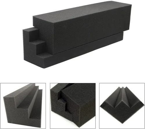 Miniatura 4 de Paneles de espuma acústica de 12 x 3 x 3 pulgadas, trampas para graves esquinas de espuma acústica, paneles de espuma a prueba de sonido para pared