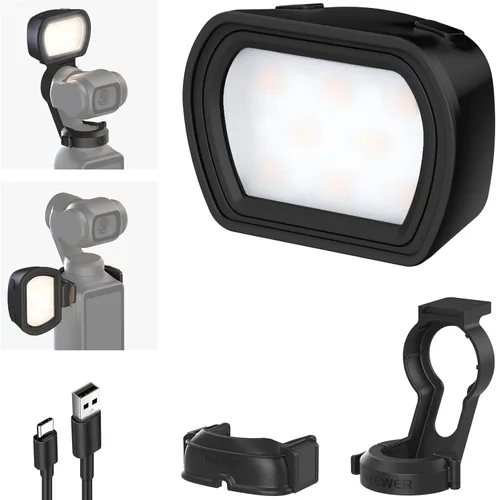 NEEWER Basics - Luz auxiliar magnética compatible con DJI OSMO Pocket 3 Gimbal Camera Creator Combo, USB C recargable, mini LED, accesorio de