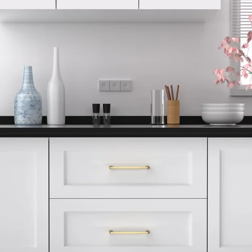 Miniatura 3 de goldenwarm Paquete de 10 tiradores de gabinete de 5 pulgadas, oro cepillado, juego de accesorios de cocina de aleación de zinc para gabinetes