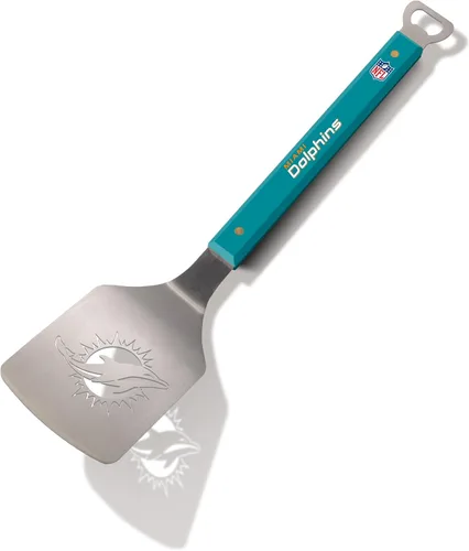 Miniatura 32 de YouTheFan NFL Sportula (espátula) de acero inoxidable de 18 pulgadas con abrebotellas
