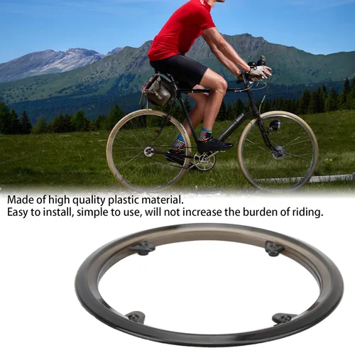 Miniatura 3 de plplaaoo Protector de cadena, cubierta protectora de piñón de bicicleta, protector de cadena de bicicleta de montaña, con 4 agujeros, cubierta