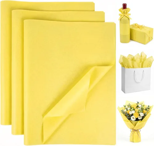 Miniatura 15 de Koogel 120 hojas de papel de seda marrón a granel, 14 x 20 pulgadas, papel kraft para envolver regalos, manualidades DIY, decoración navideña