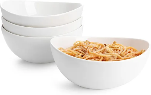 Miniatura 12 de Sweese Juego de 4 cuencos de porcelana de 5 pulgadas, 10 onzas, para postre, helado, sopa, arroz y frutas, aptos para microondas, lavavajillas